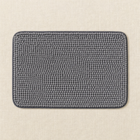 Tapis Pattelin gris moyen vu de dessus, microfibre chenille