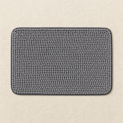 Tapis Pattelin gris moyen vu de dessus, microfibre chenille